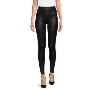 Women's High Rise Stretch Faux Leather Leggings High Waisted Large